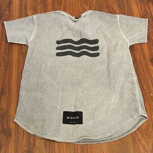 Minikid boys stonewashed T-shirt size 86 to 92 (2T) gray